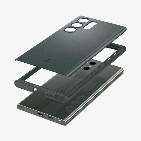 ACS05609 - Galaxy S23 Ultra Case Thin Fit in black showing the back